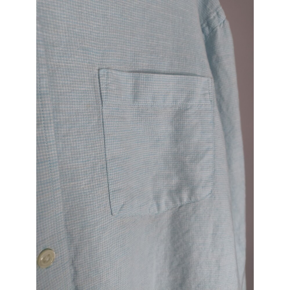 Banana Republic Men's Size XL Blue Linen Long Sleeve Button Up Slim Fit Collared - Picture 3 of 13